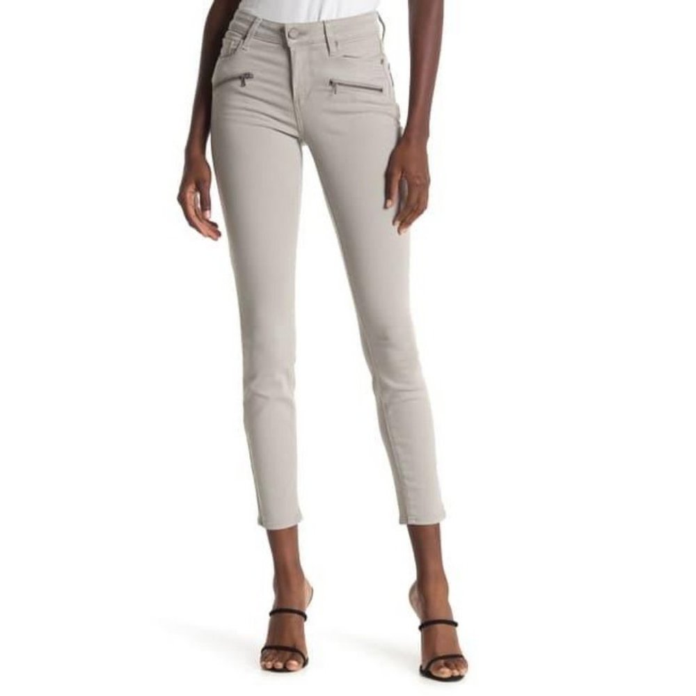 Paige Cloudy Indio Zip Grey Ankle Jeans 32